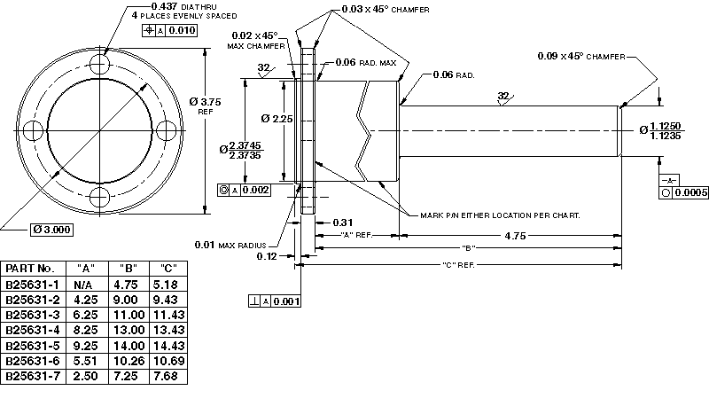 B25631 outline drawing - large