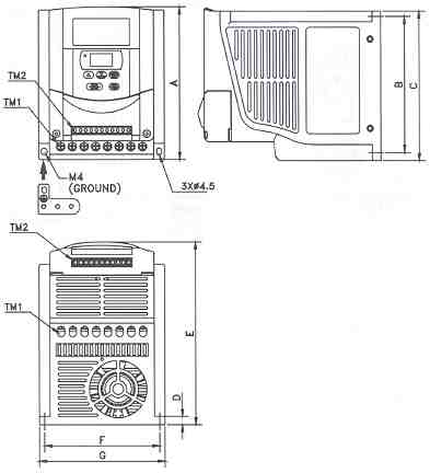 Saftronics S10 AC Micro Drives part Numbers S102002 - S102003 & S104001 - S104003.