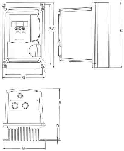 Saftronics S10 AC Micro Drives part Numbers S102F25 - S102001 no Operators.