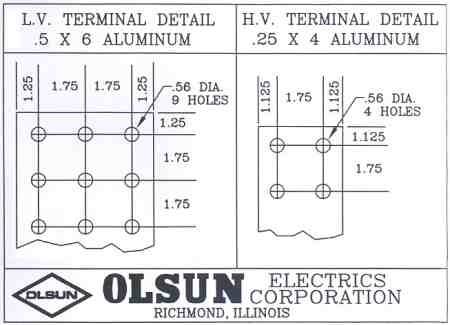 Low Voltage and High Voltage Terminal Details