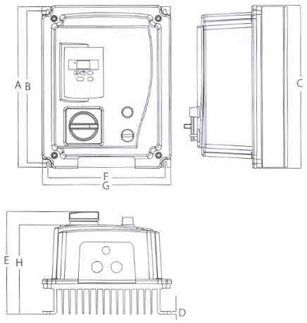 Saftronics S10 AC Micro Drives Part Numbers S102002-2003 & S104001-4003.